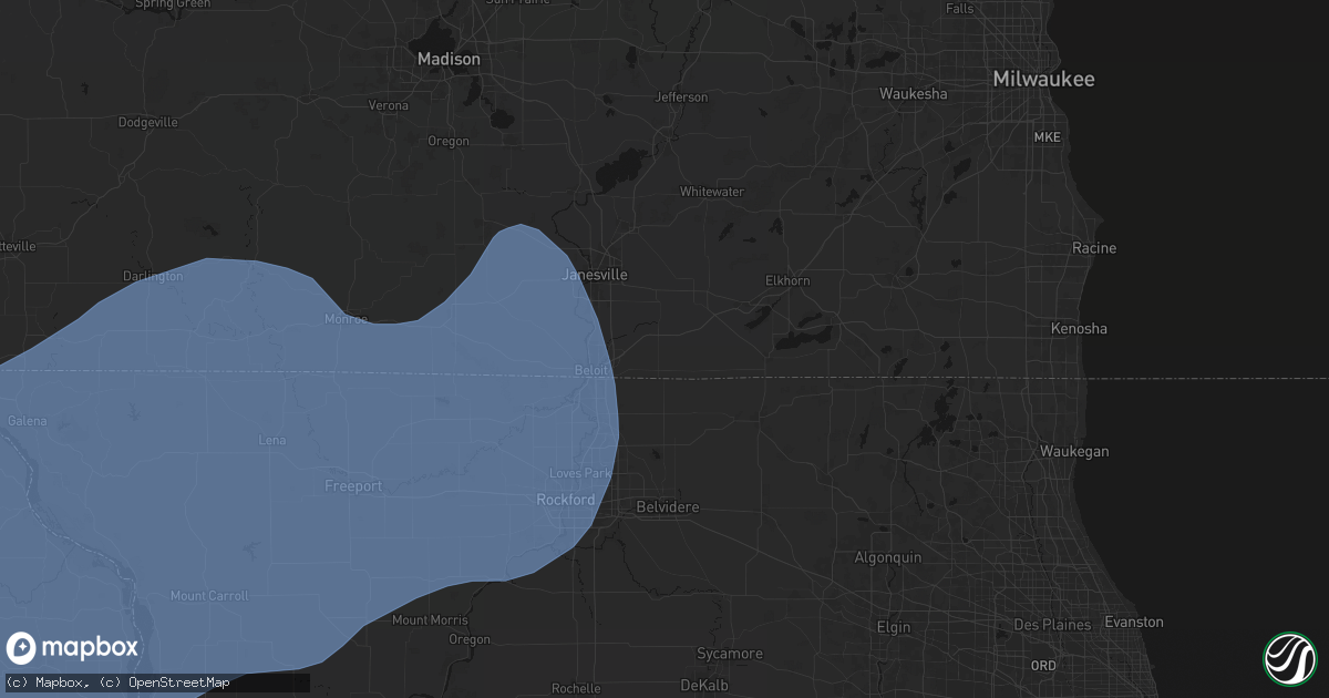 Hail map in Clinton, WI on June 11, 2026