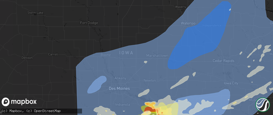 Hail map in Colo, IA on June 11, 2026