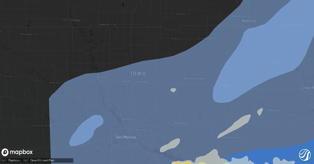 Hail map in Colo, IA on June 11, 2026