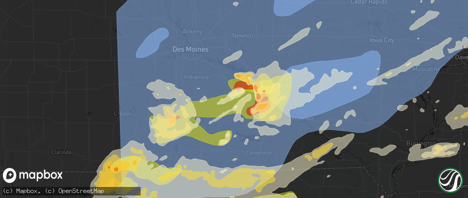 Hail map in Columbia, IA on June 11, 2026