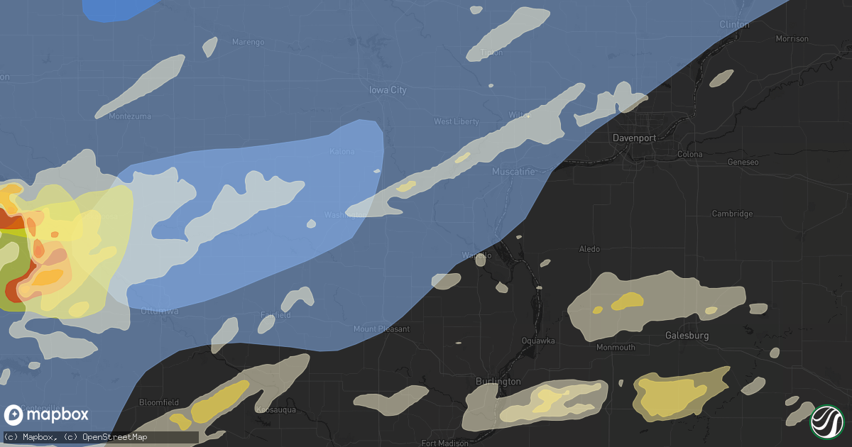 Hail map in Columbus Junction, IA on June 11, 2026