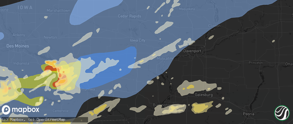 Hail map in Conesville, IA on June 11, 2026