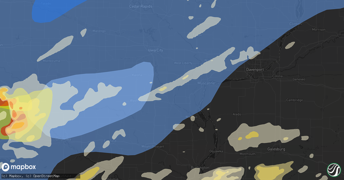 Hail map in Conesville, IA on June 11, 2026