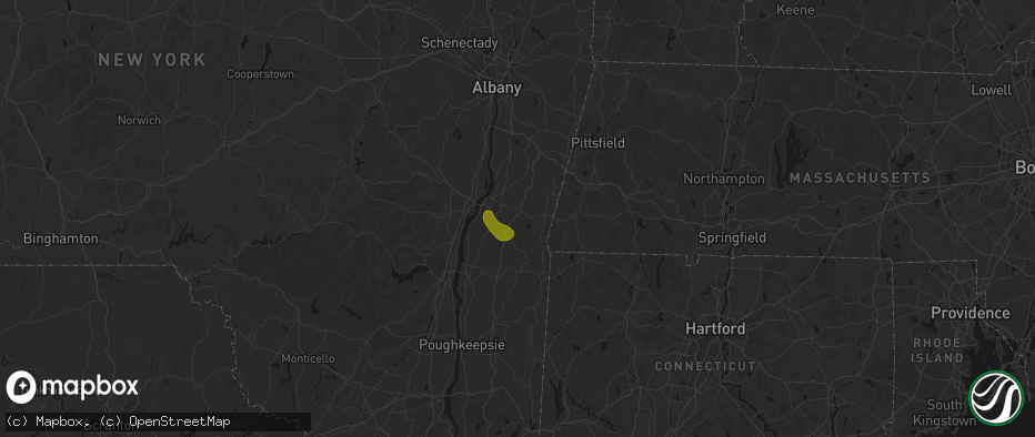 Hail map in Craryville, NY on June 11, 2026