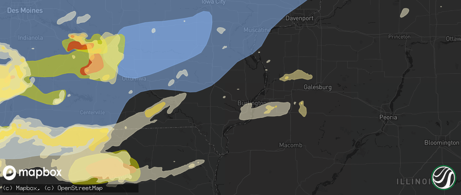 Hail map in Danville, IA on June 11, 2026