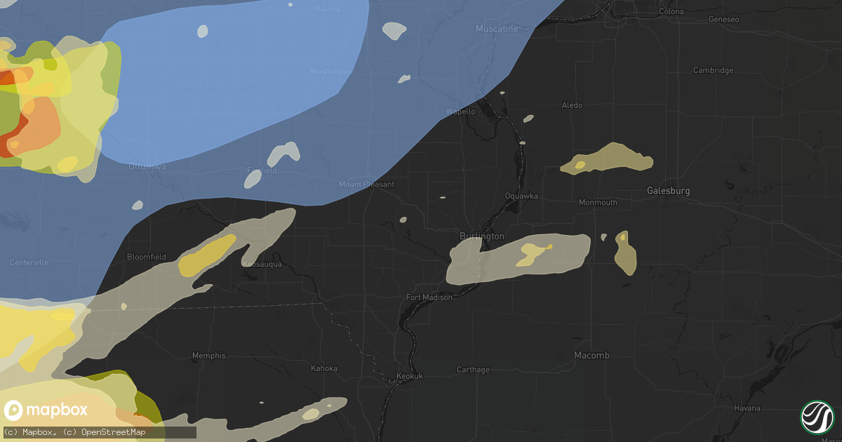Hail map in Danville, IA on June 11, 2026