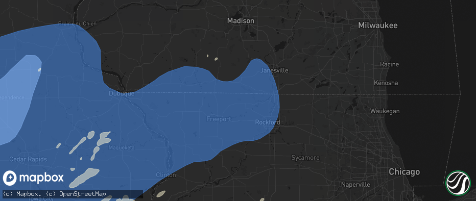 Hail map in Davis, IL on June 11, 2026