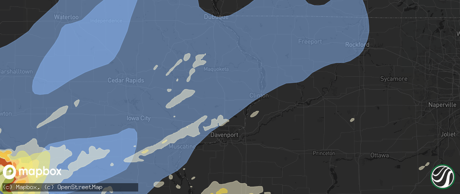 Hail map in De Witt, IA on June 11, 2026