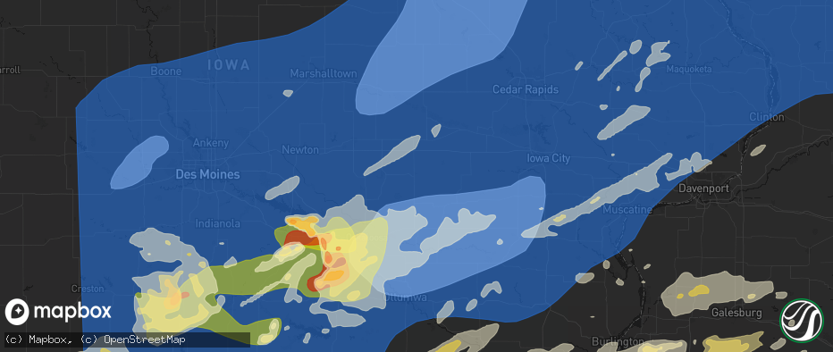 Hail map in Deep River, IA on June 11, 2026
