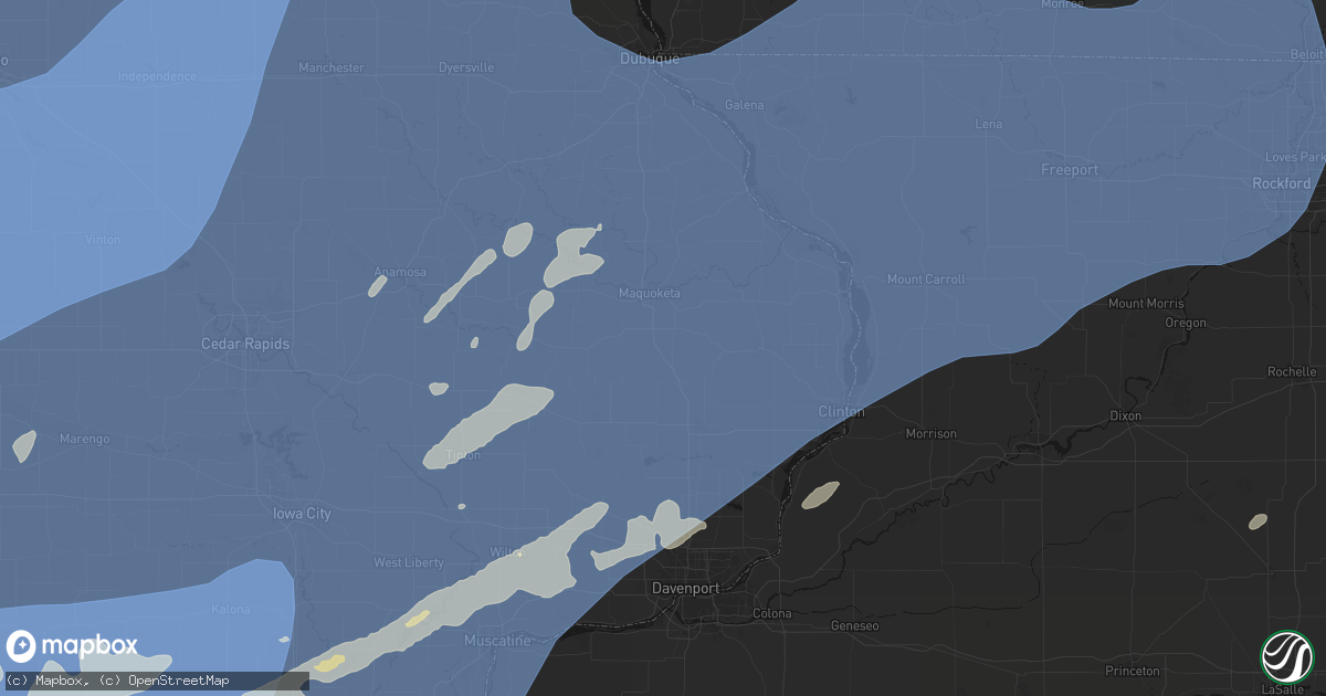 Hail map in Delmar, IA on June 11, 2026