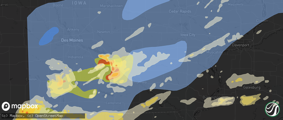 Hail map in Delta, IA on June 11, 2026