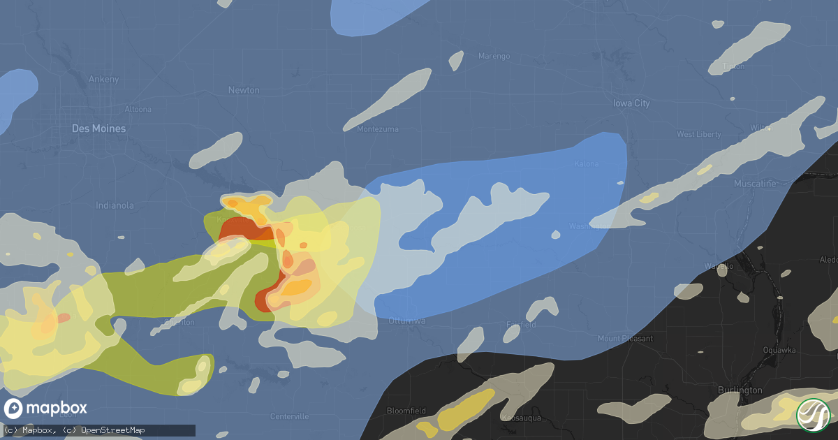 Hail map in Delta, IA on June 11, 2026
