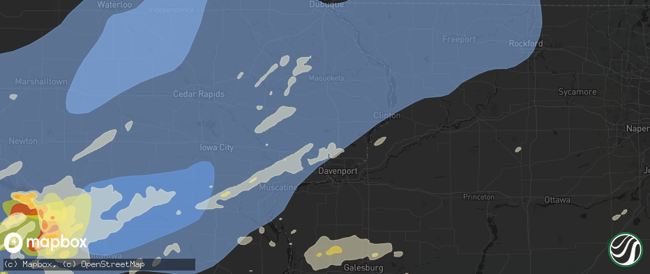 Hail map in Donahue, IA on June 11, 2026