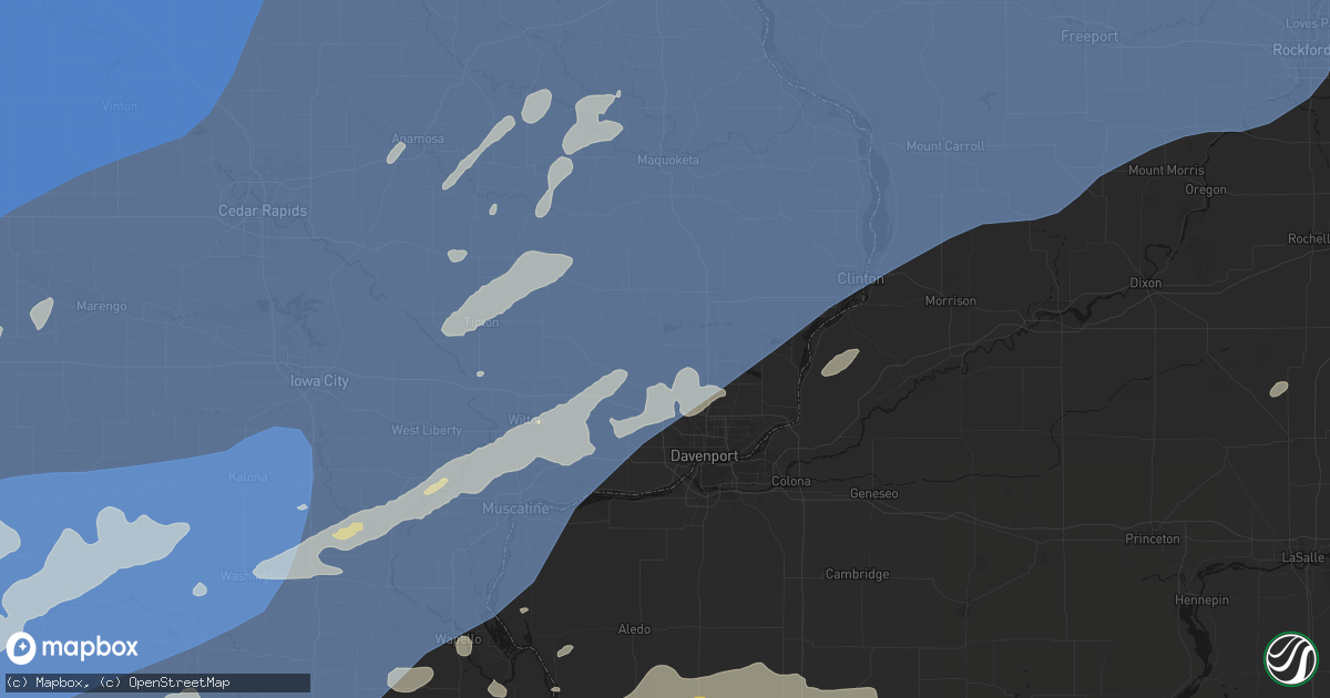 Hail map in Donahue, IA on June 11, 2026