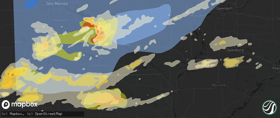Hail map in Douds, IA on June 11, 2026