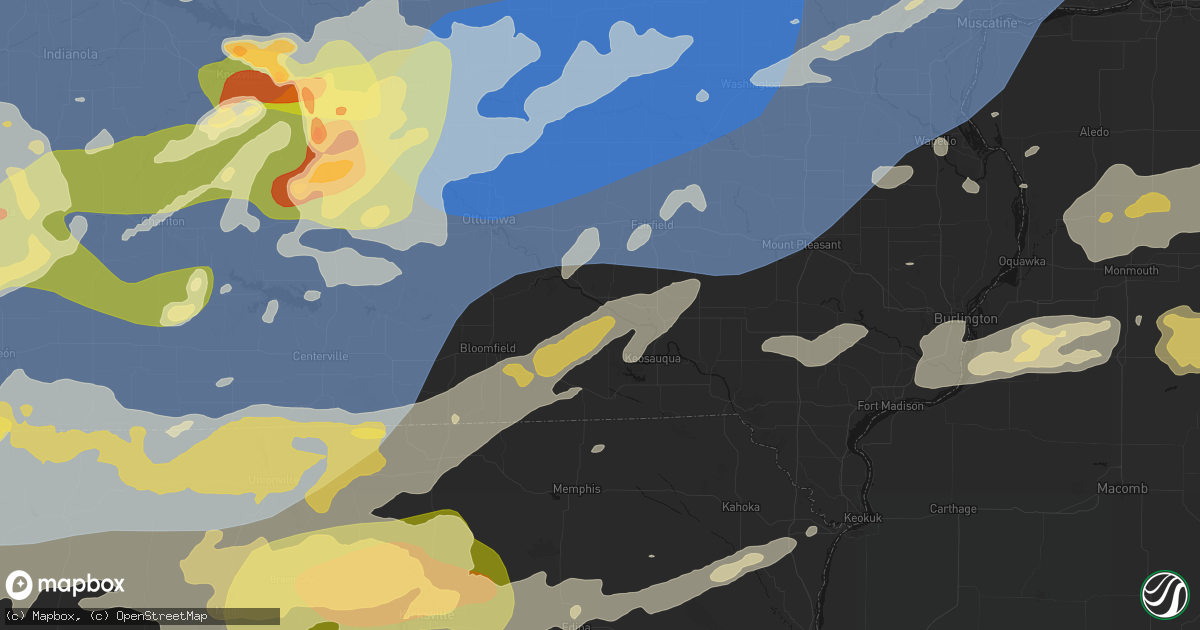 Hail map in Douds, IA on June 11, 2026
