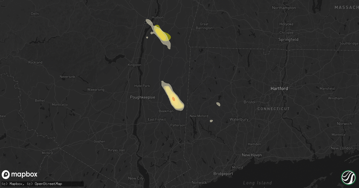 Hail map in Dover Plains, NY on June 11, 2026