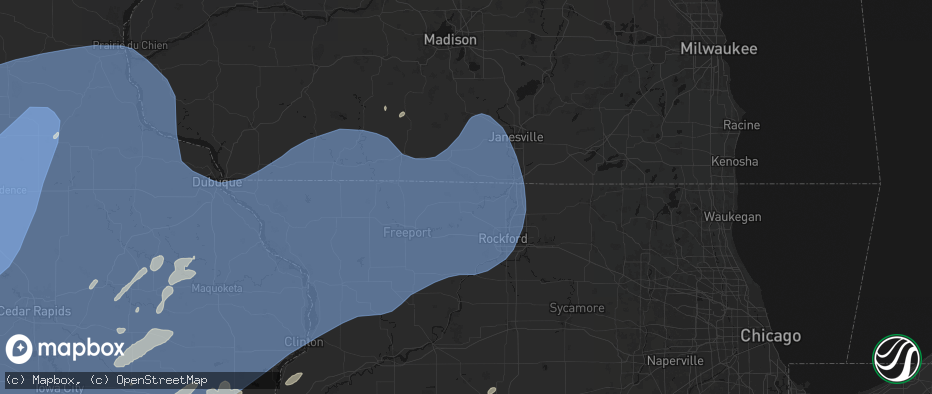 Hail map in Durand, IL on June 11, 2026