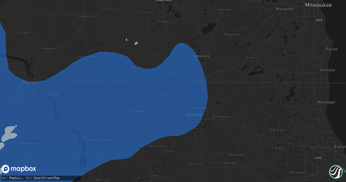 Hail map in Durand, IL on June 11, 2026