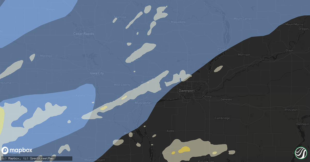 Hail map in Durant, IA on June 11, 2026