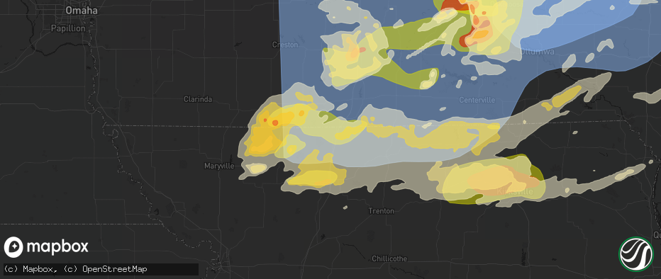Hail map in Eagleville, MO on June 11, 2026