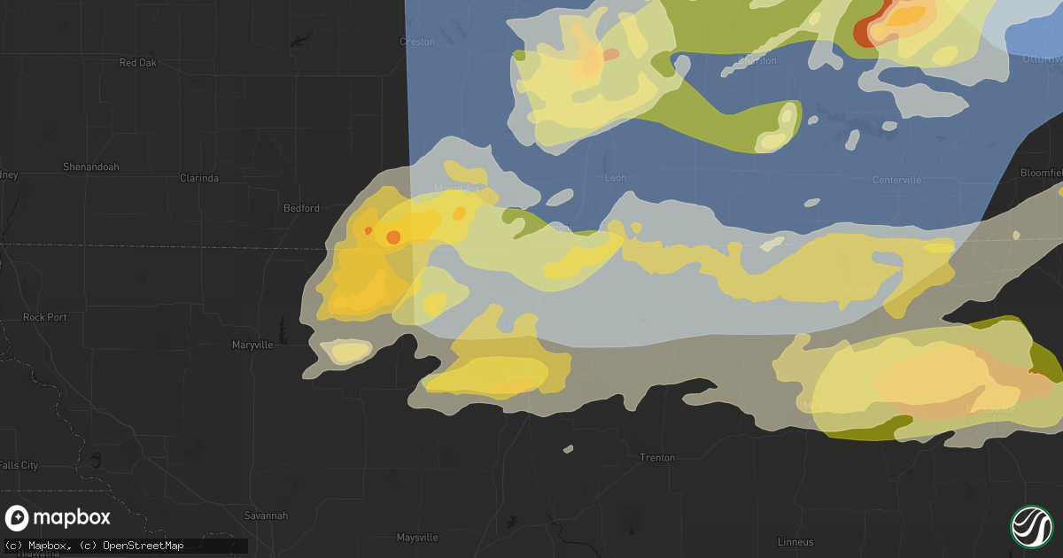 Hail map in Eagleville, MO on June 11, 2026
