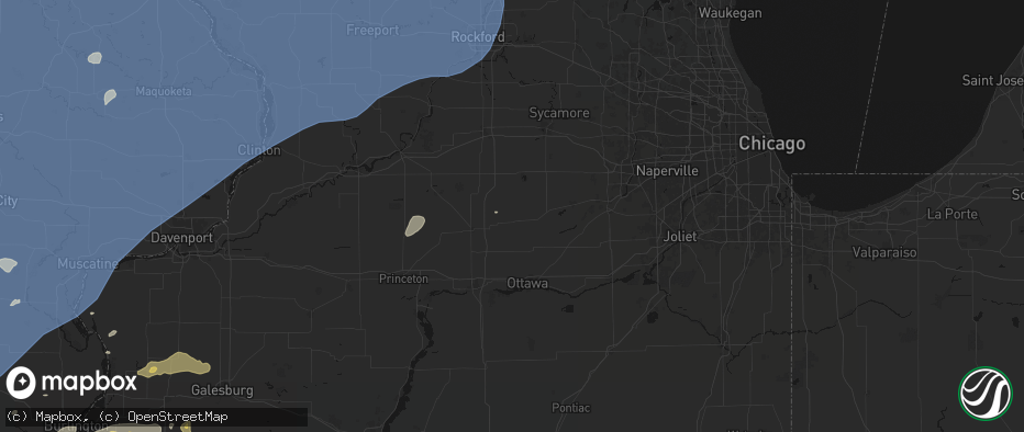 Hail map in Earlville, IL on June 11, 2026
