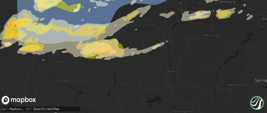 Hail map in Edina, MO on June 11, 2026