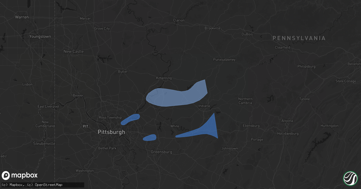 Hail map in Elderton, PA on June 11, 2026