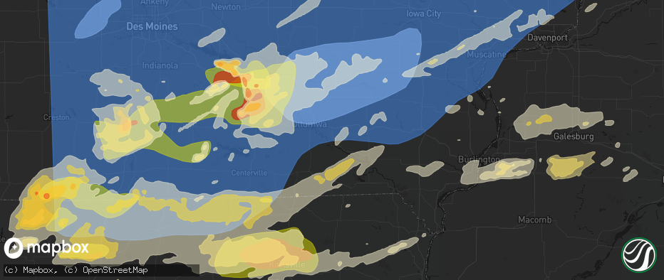Hail map in Eldon, IA on June 11, 2026