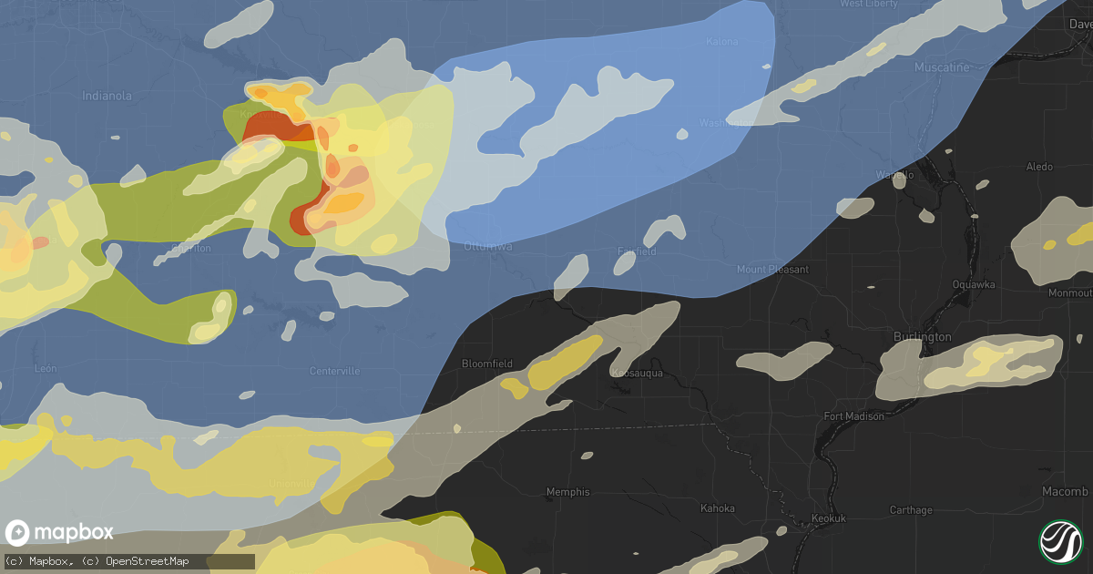 Hail map in Eldon, IA on June 11, 2026
