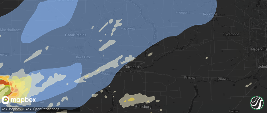 Hail map in Eldridge, IA on June 11, 2026