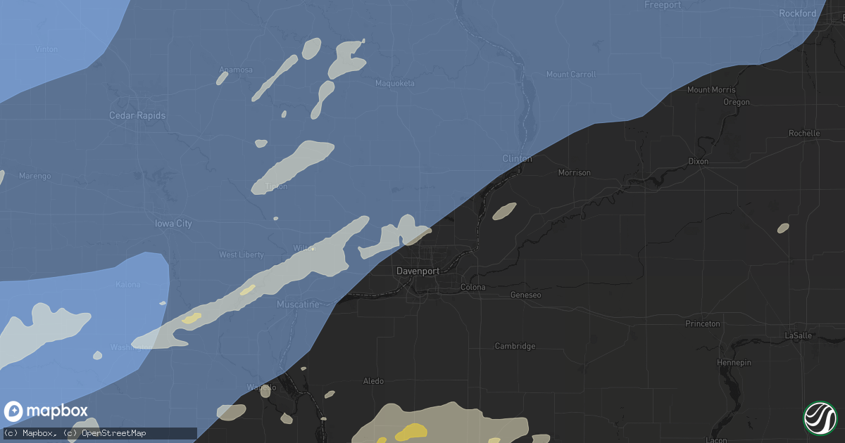 Hail map in Eldridge, IA on June 11, 2026