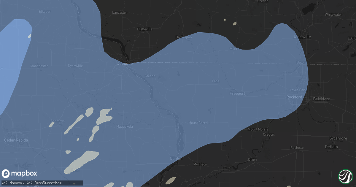 Hail map in Elizabeth, IL on June 11, 2026