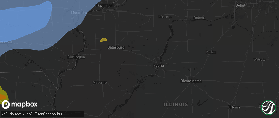 Hail map in Elmwood, IL on June 11, 2026