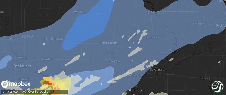 Hail map in Ely, IA on June 11, 2026