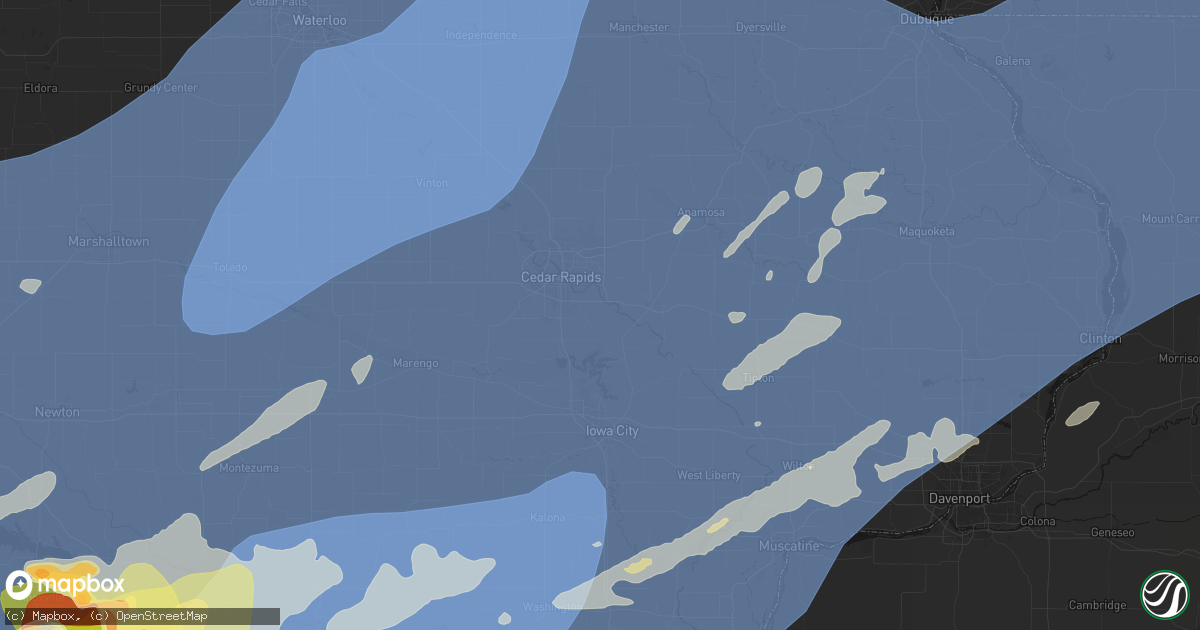 Hail map in Ely, IA on June 11, 2026