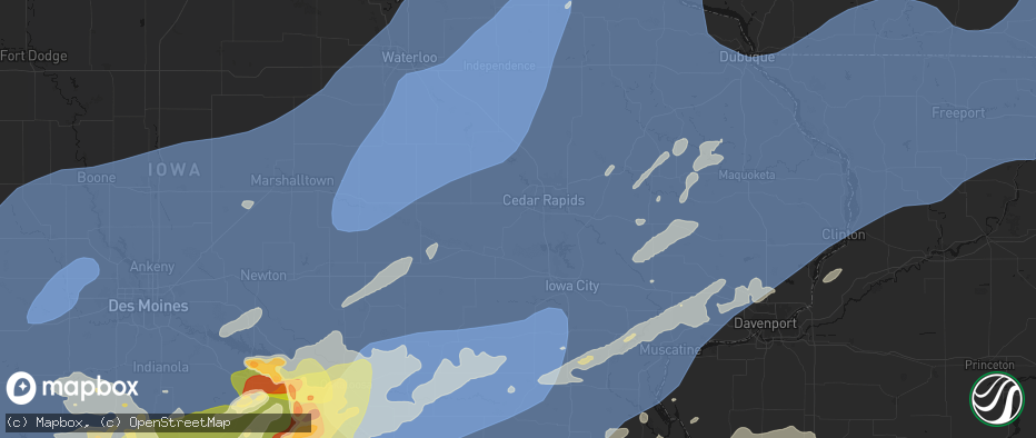 Hail map in Fairfax, IA on June 11, 2026