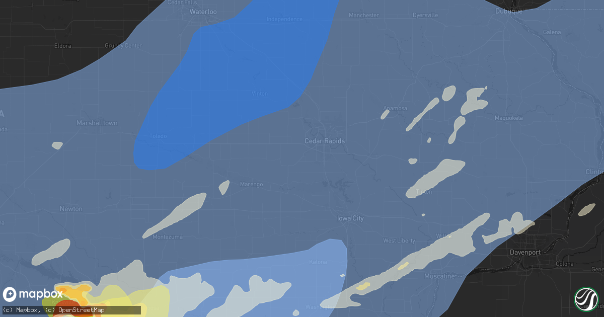 Hail map in Fairfax, IA on June 11, 2026