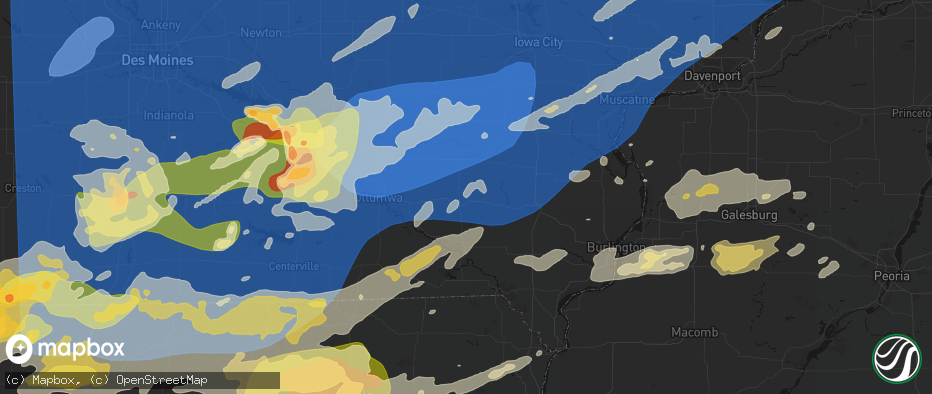 Hail map in Fairfield, IA on June 11, 2026