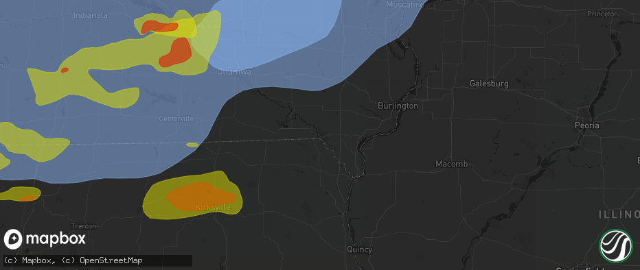 Hail map in Farmington, IA on June 11, 2026