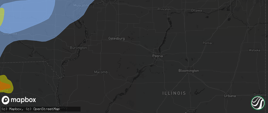 Hail map in Farmington, IL on June 11, 2026