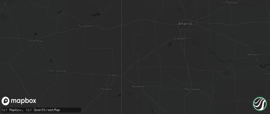 Hail map in Friona, TX on June 11, 2026