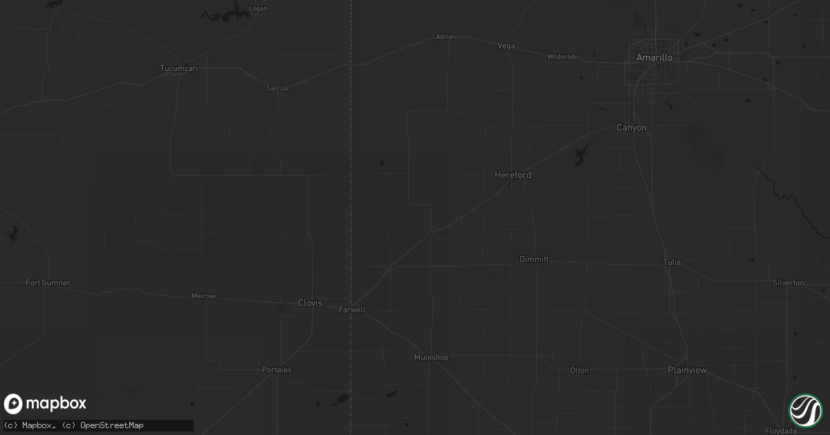 Hail map in Friona, TX on June 11, 2026