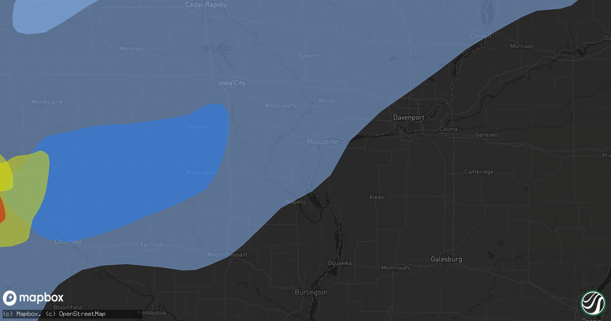 Hail map in Fruitland, IA on June 11, 2026