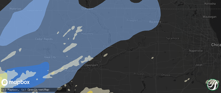 Hail map in Fulton, IL on June 11, 2026