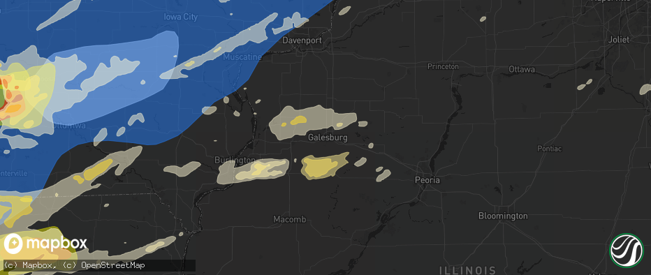 Hail map in Galesburg, IL on June 11, 2026