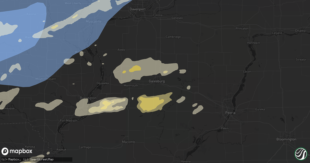 Hail map in Galesburg, IL on June 11, 2026