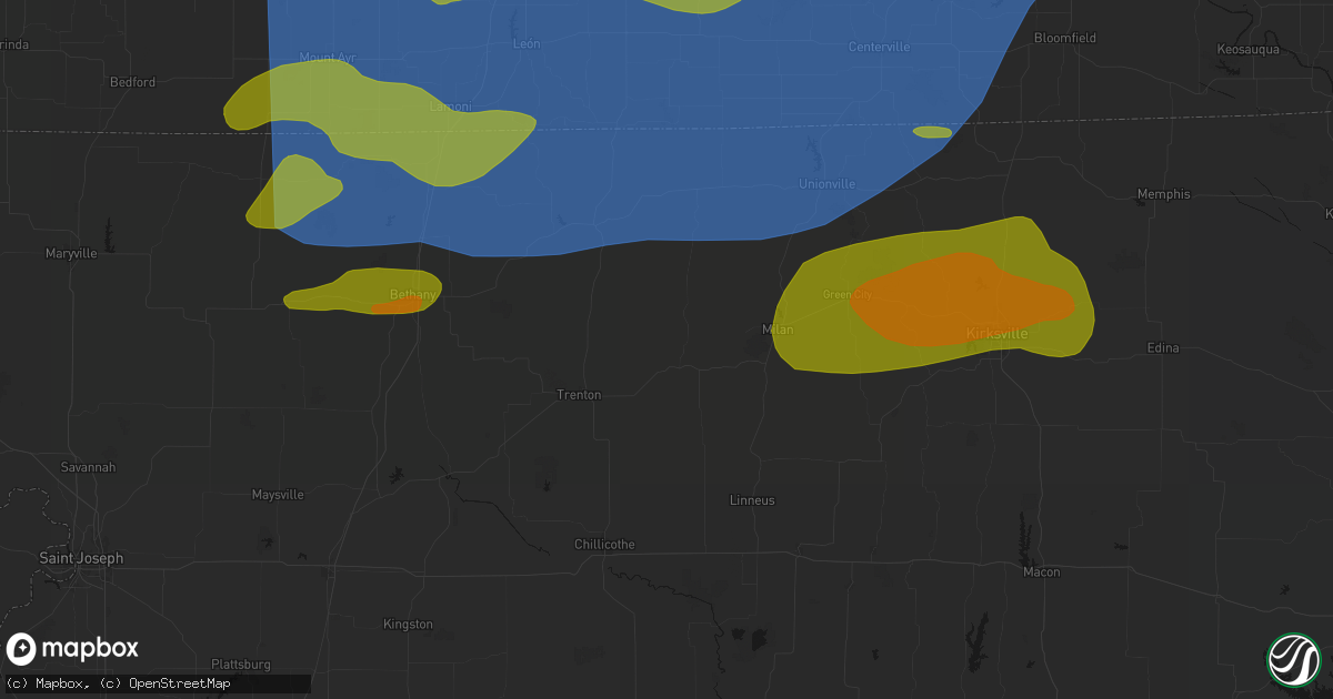 Hail map in Galt, MO on June 11, 2026