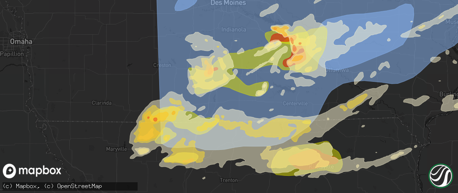 Hail map in Garden Grove, IA on June 11, 2026